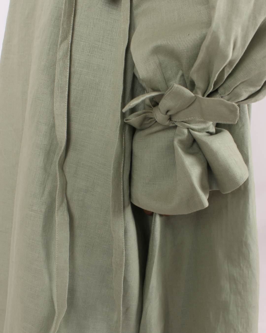 Linen Abaya in Sage Green