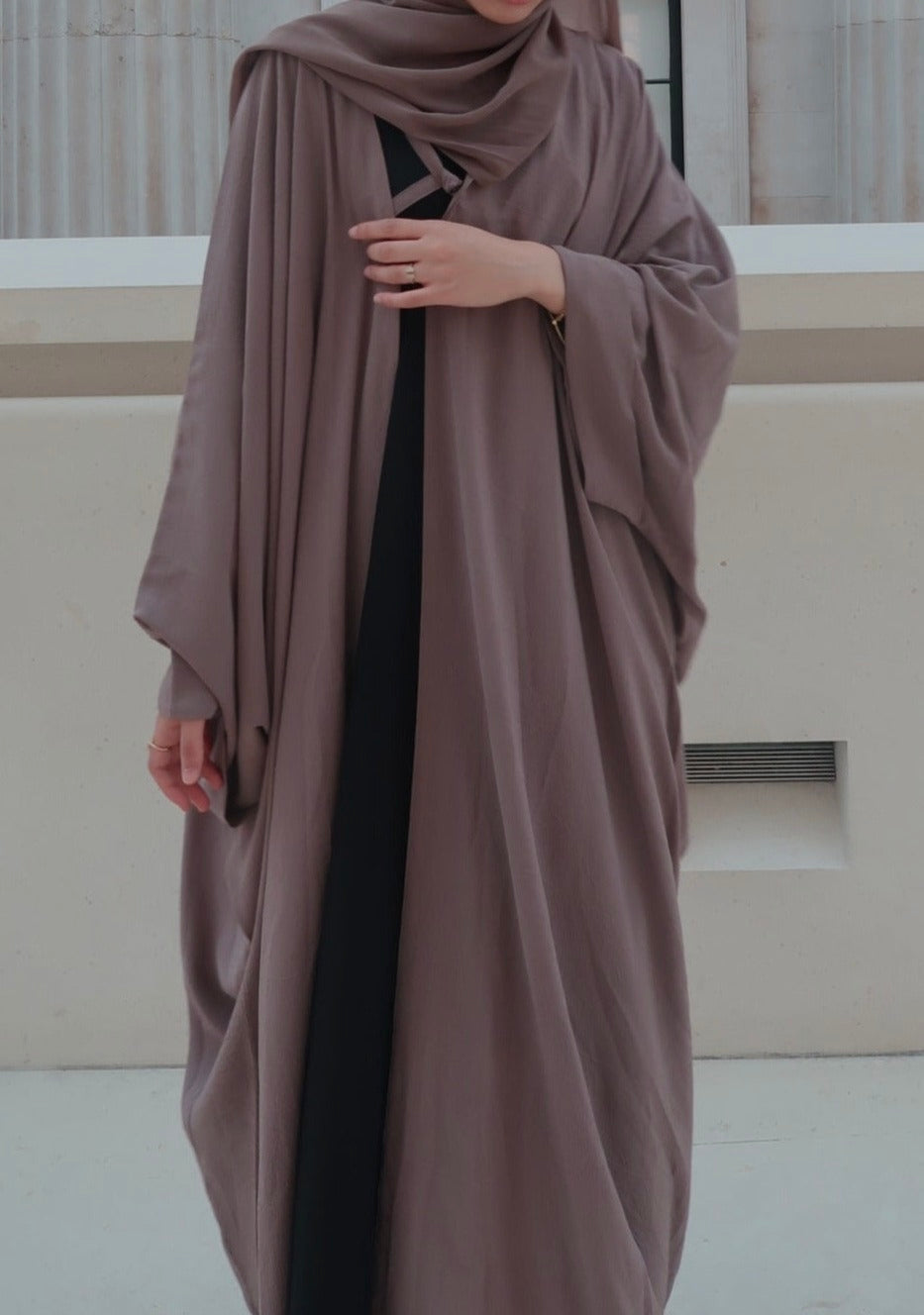 Malika Butterfly Sleeve Kimono Abaya