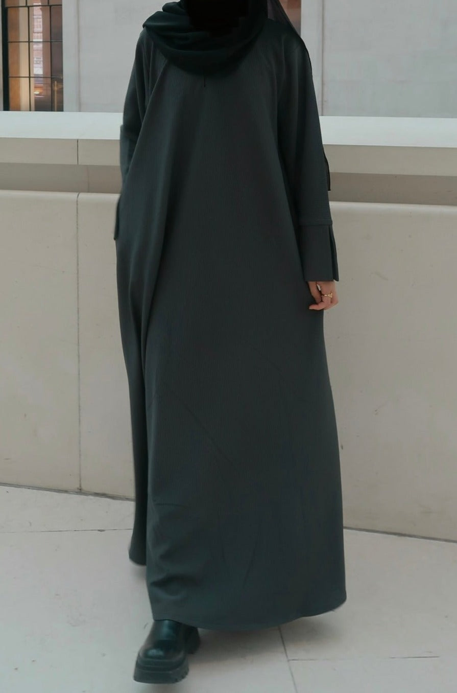 Winter ribbed abaya