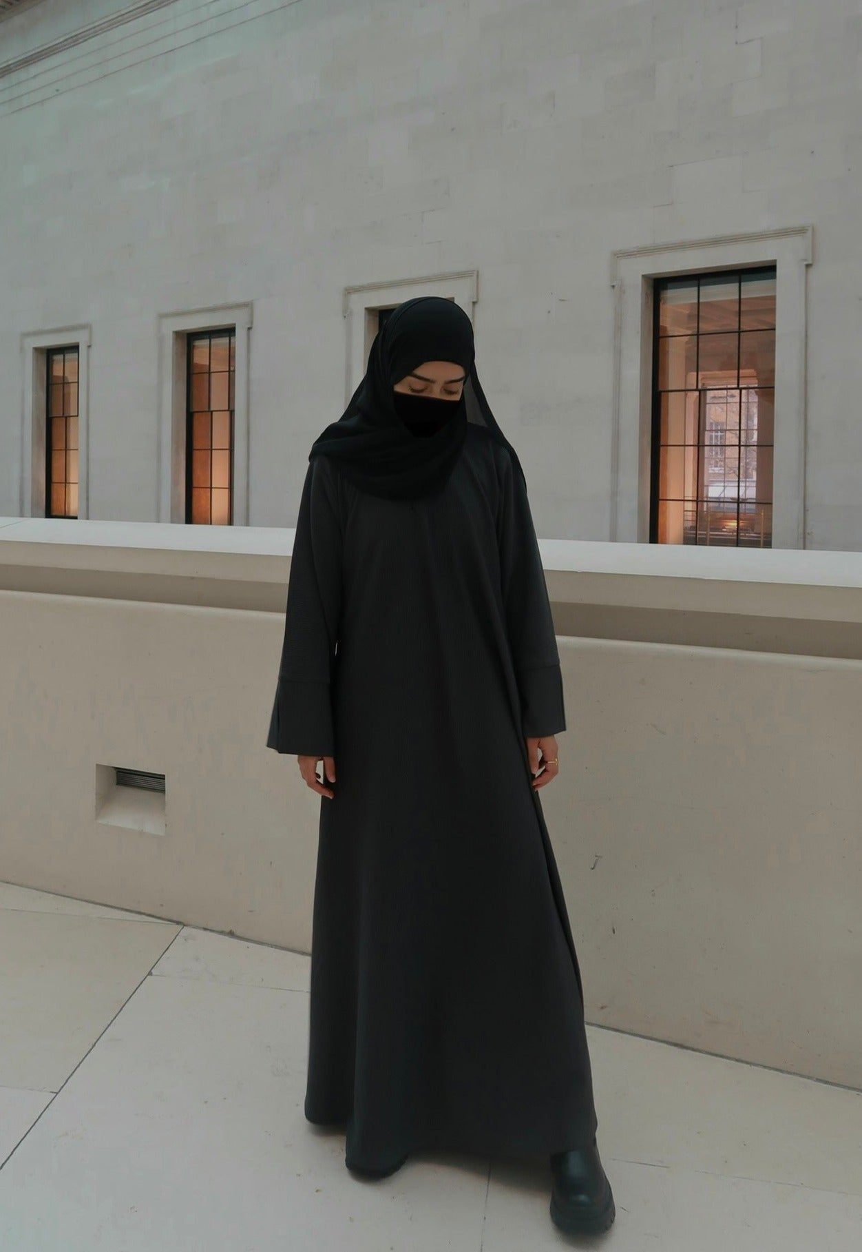 Winter ribbed abaya