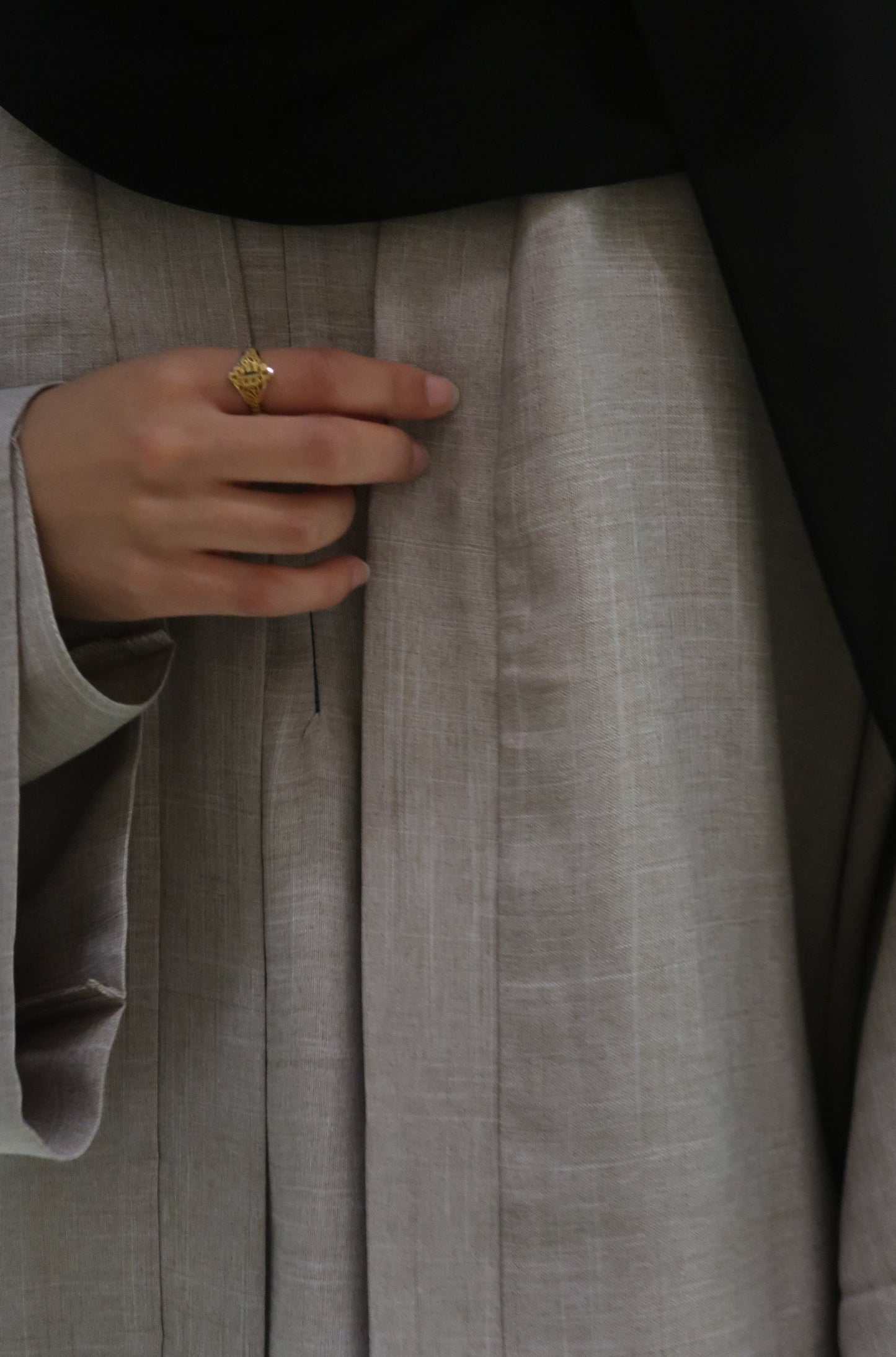 Oat Kamila - 2 Pieces Open Abaya Set