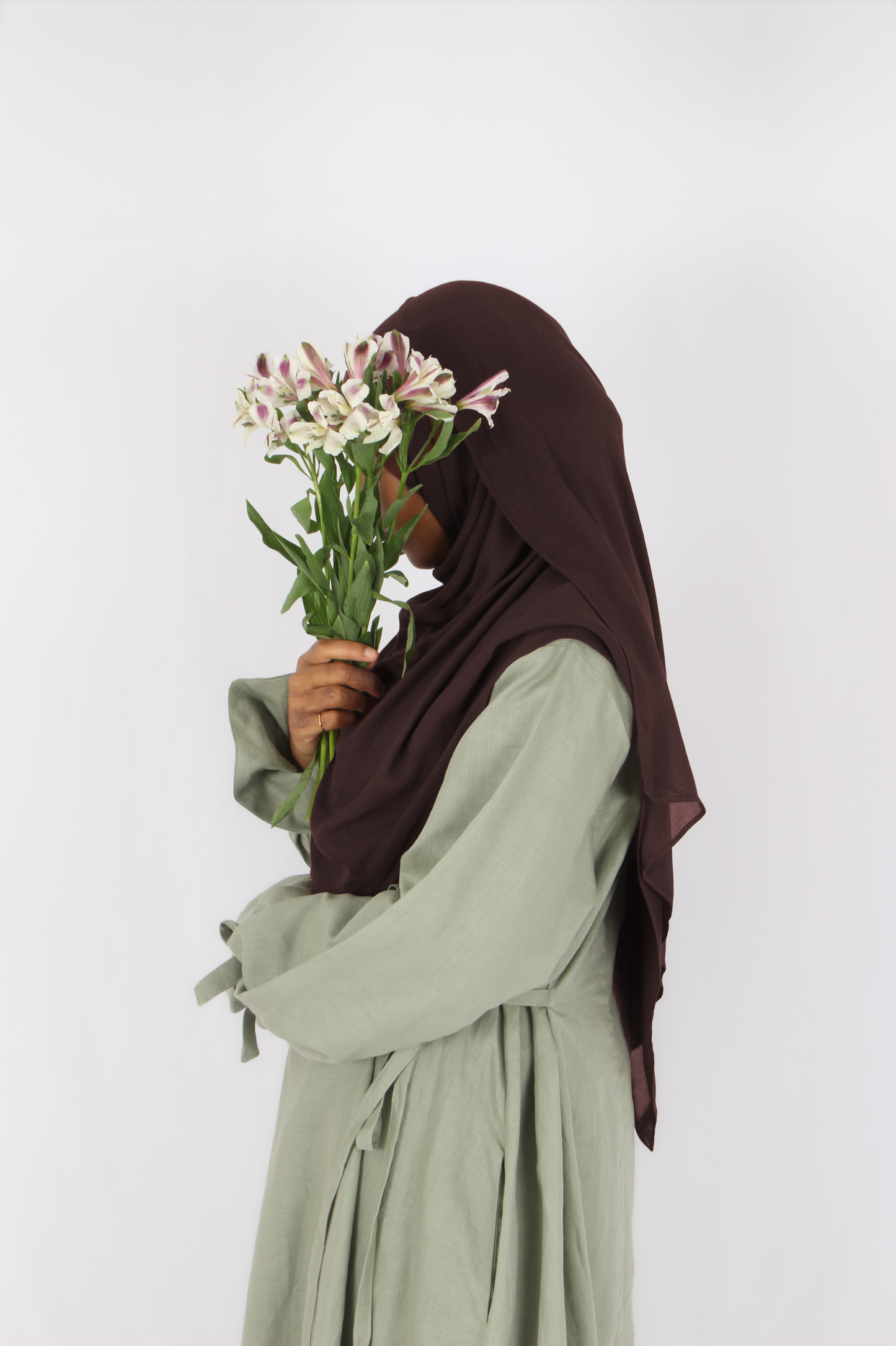 Linen Abaya in Sage Green