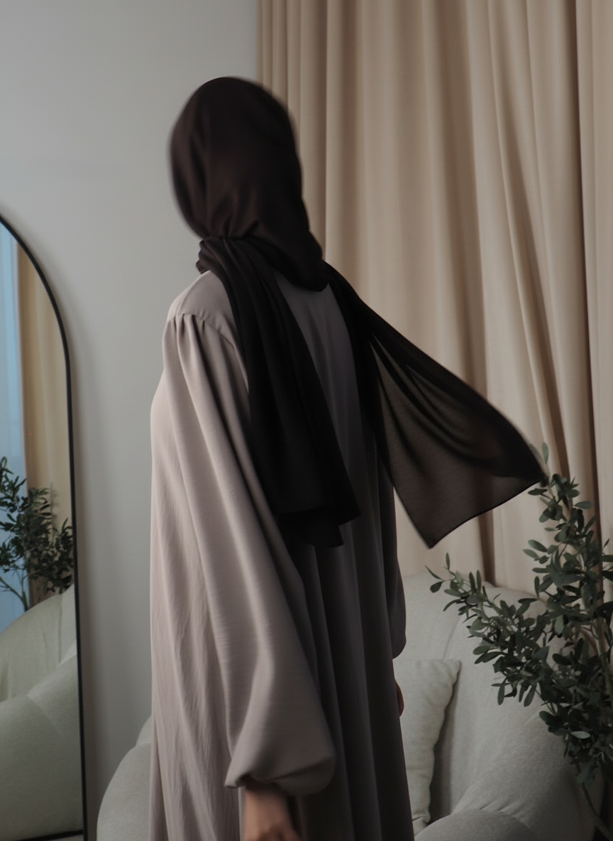 Hayaa Abaya in Lilac Grey