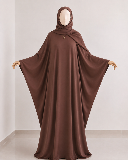 Brown Butterfly Abaya