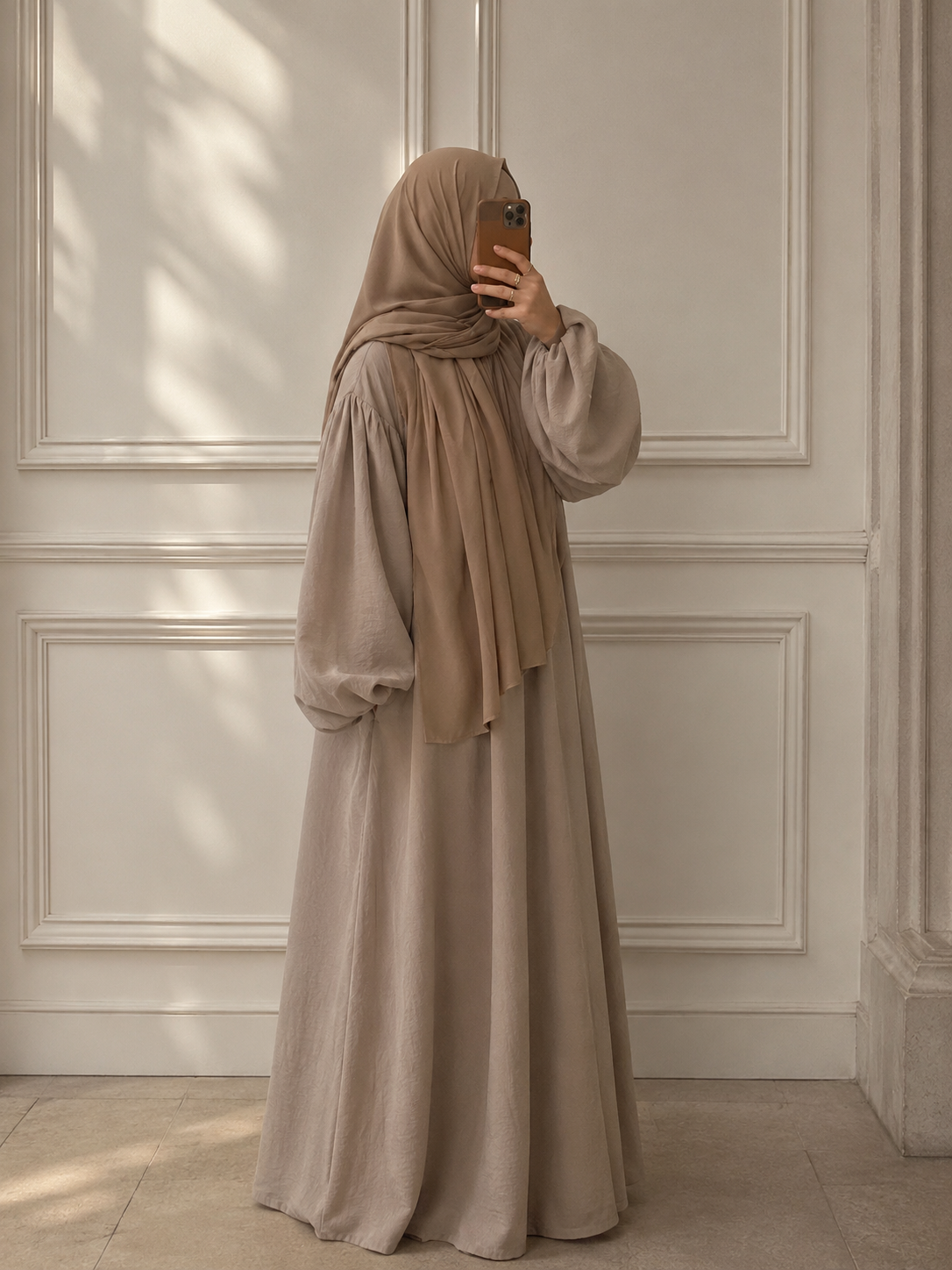 Hayaa Abaya in Lilac Grey