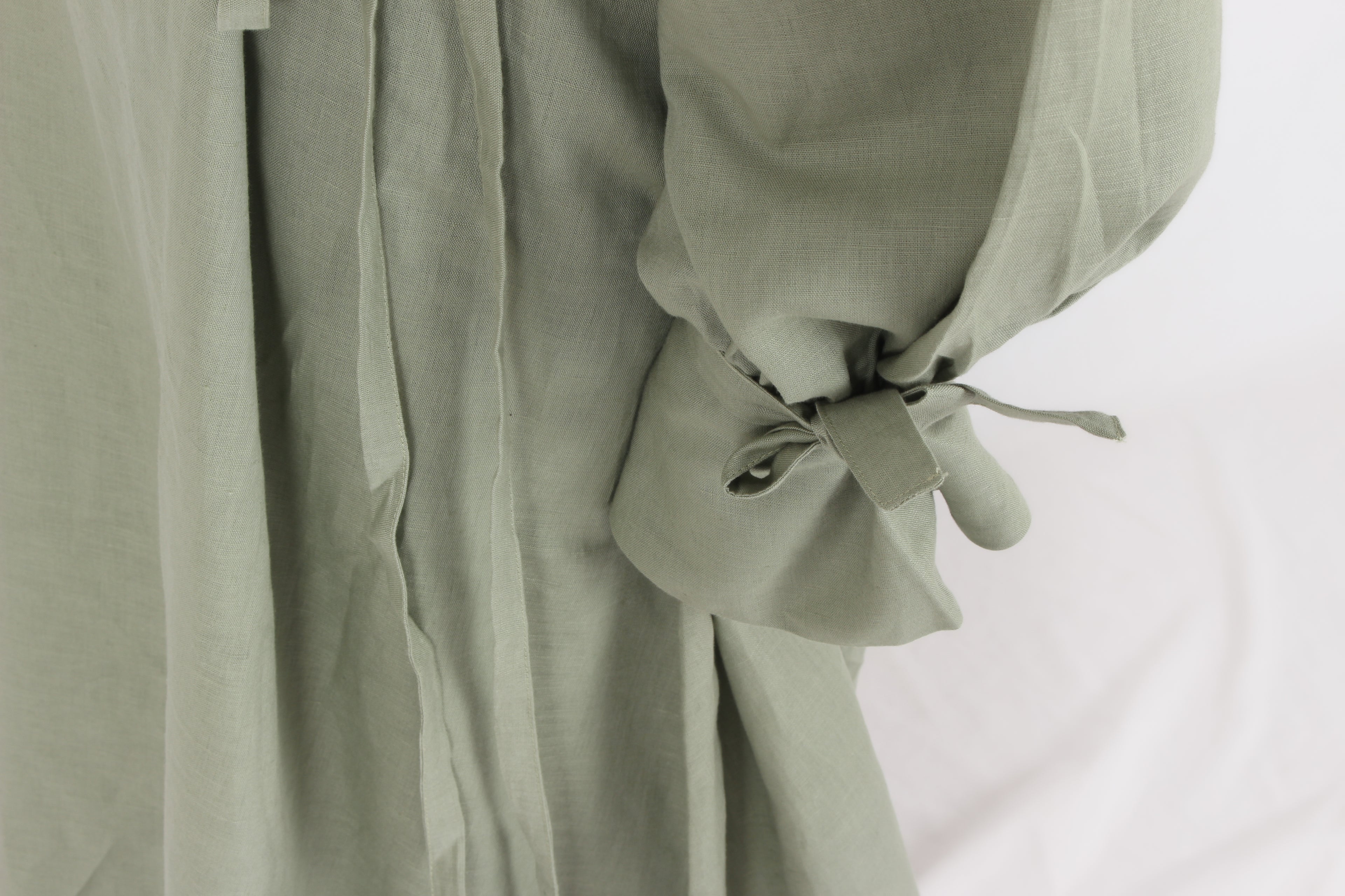 Linen Abaya in Sage Green