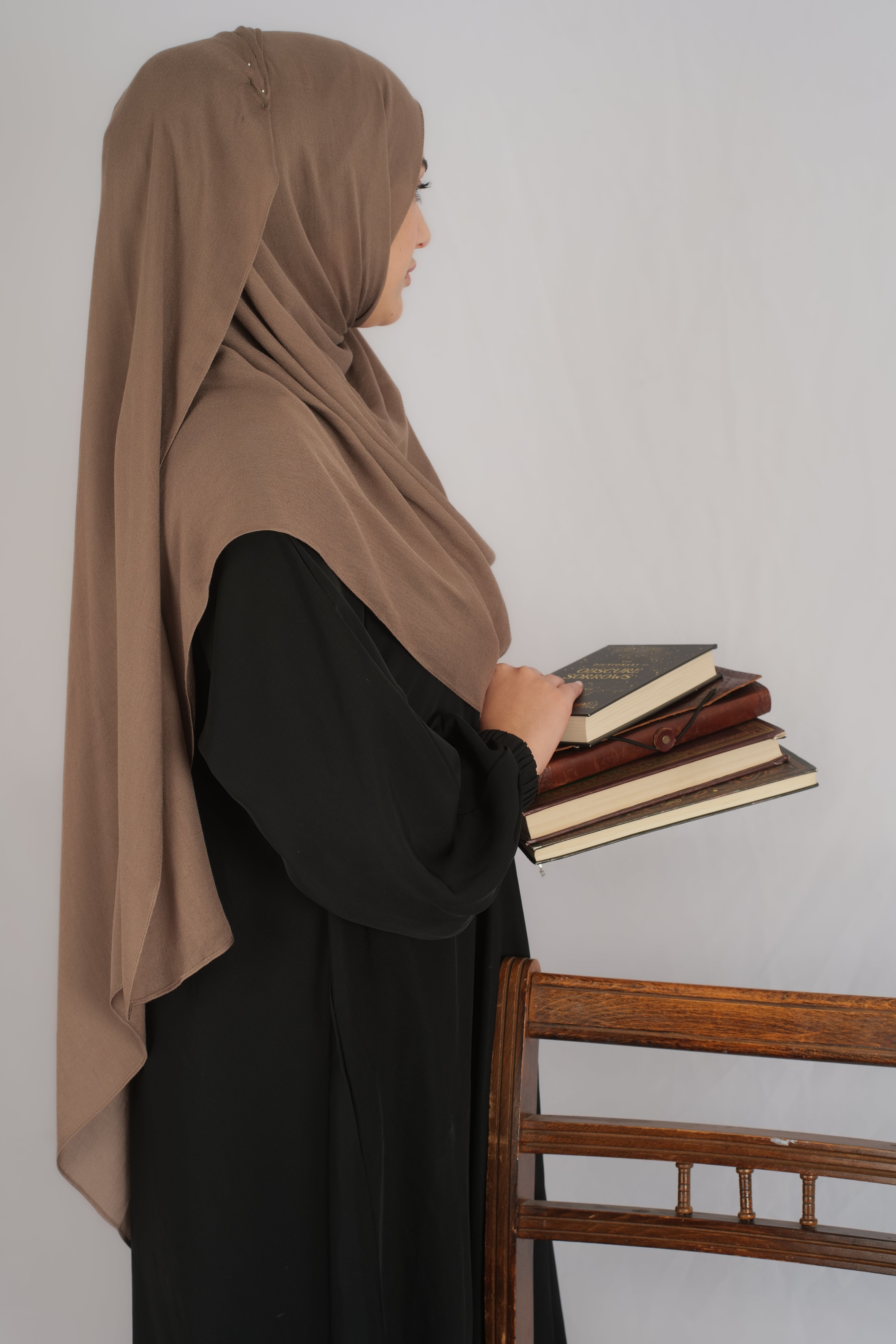 Chocolate Brown Hijab and Undercap