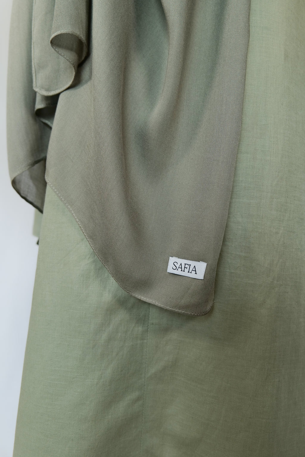 Linen Abaya in Sage Green